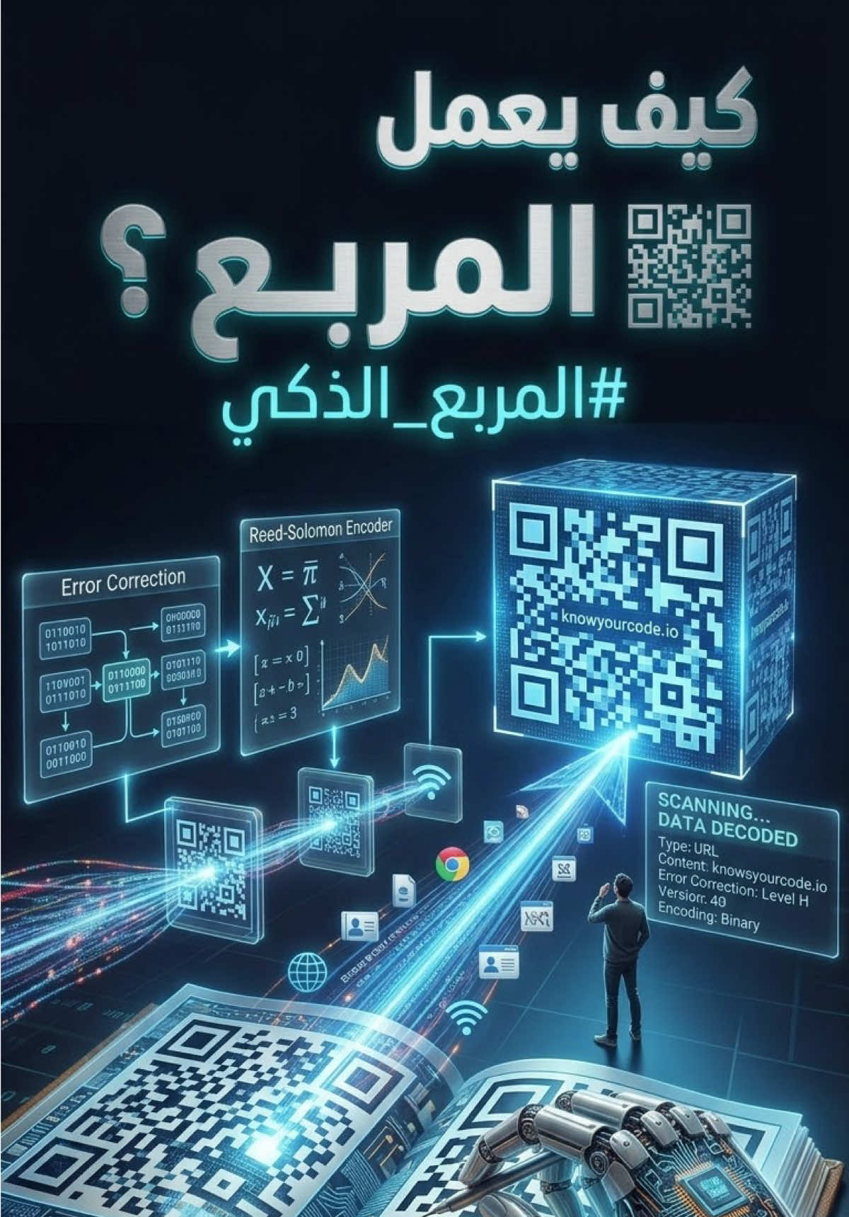 ما هو ال QR Code وكيف يعمل؟  #شرح #qrcode #تامتيكيات 