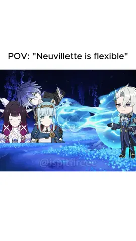 He still standing #GenshinImpact #genshinmemes #genshinrabi #neuvillette #odette #vodyanitsa