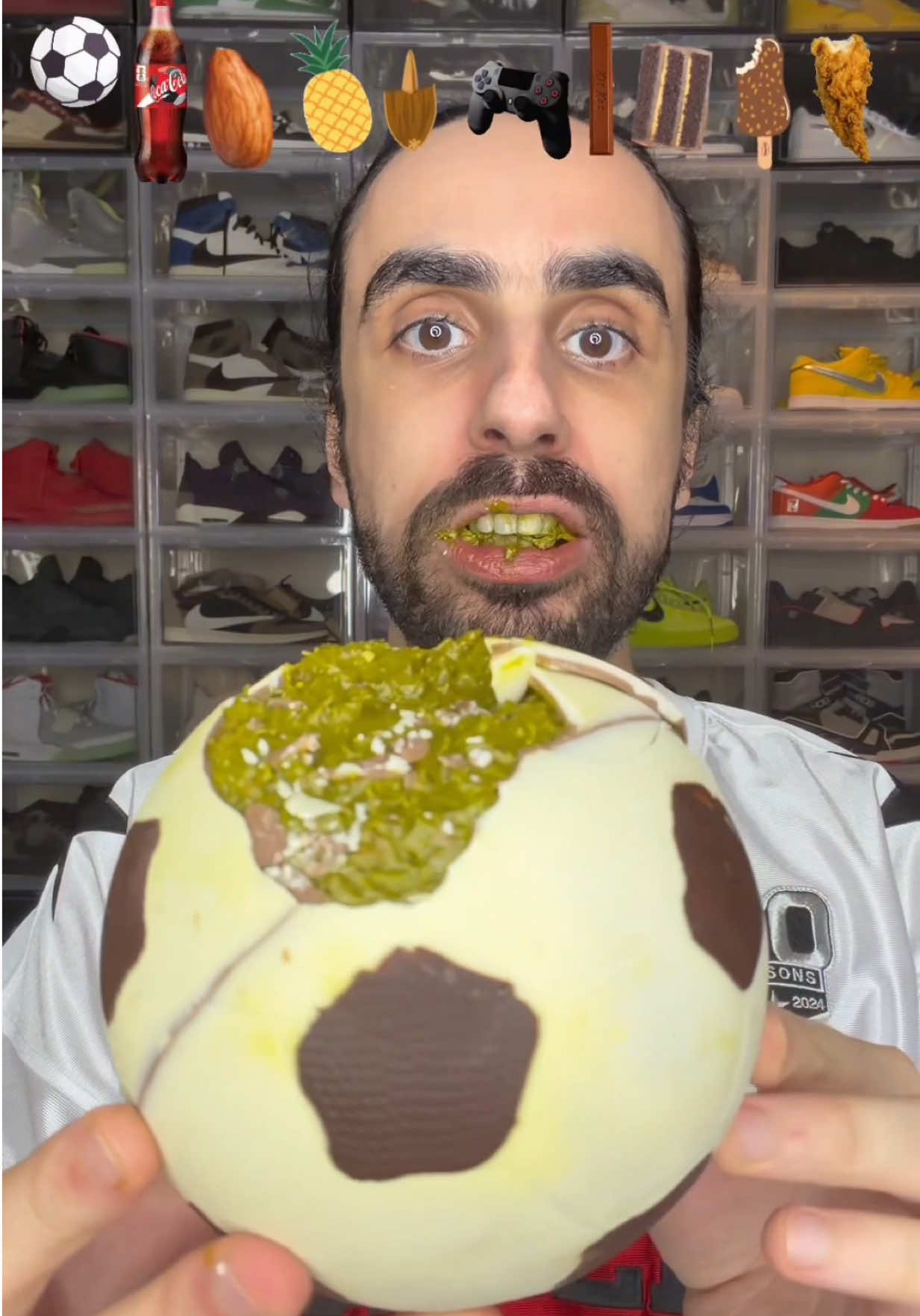 Food ASMR Eating a Dubai Chocolate Soccer Ball ⚽️ #food #asmr #eating #mukbang #satisfying 