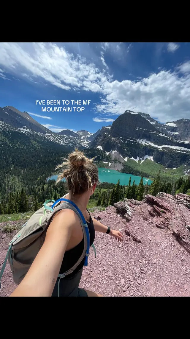i’ve been to the mf mountain top of glacier national park 🏔️  #Hiking #mountains #getoutside #montana #outdoorsy 