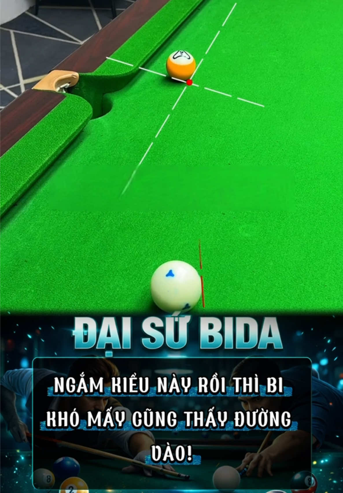 Ngắm kiểu này rồi thì bi khó mấy cũng thấy đường vào #Bida #BidaLo #Billiards #Pool #KyThuatBida 