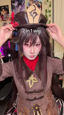 They have the same hairstyle, only difference is the bangs.  #HonkaiStarRail #GenshinImpact #hutao #sparkle #wigstyling 