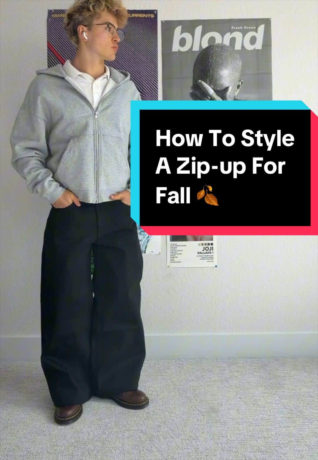 How To Style A Zipup For Fall 🍂 #zipup #outfitinspo #mensclothing #mensfashiontips #falloutfit 