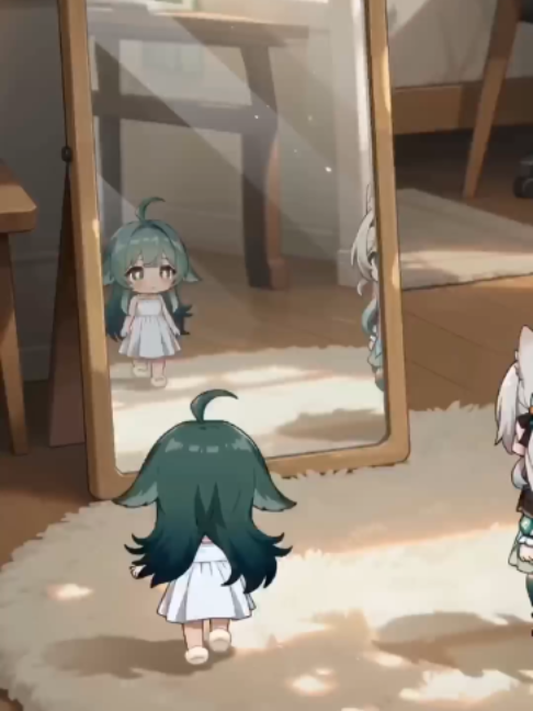 Mirror Magic • Honkai: Star Rail • Huo Huo & Nekofly #anime #chibi #cute #memes #chibistyle #shorts #funny #aivideo #aichibi #honkaistarrail #huohuo #nekofly