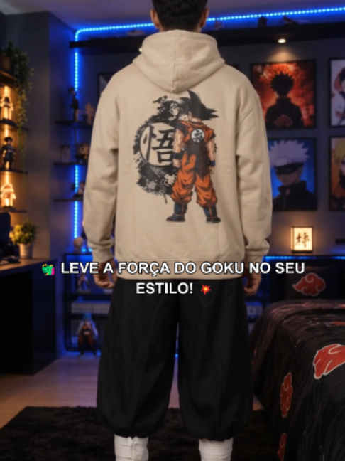 Moletom Canguru Goku Dragon Ball #DragonBall #Goku #MoletomAnime #ModaOtaku #TikTokShopBrasil