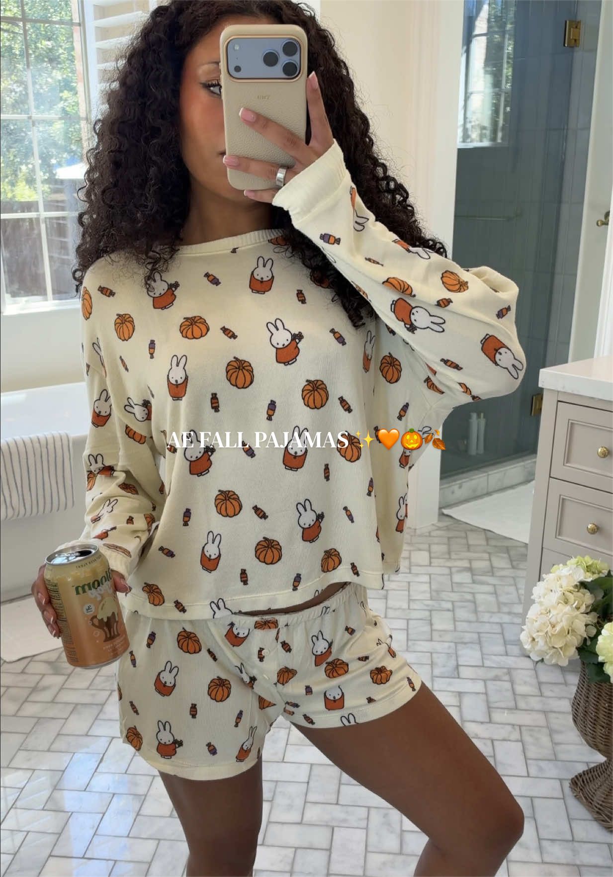 I just love fall! Wearing a small | 5”3 🧡✨🍁🍂🎃 @American Eagle #pajamaset #fallaesthetic #americaneagle 