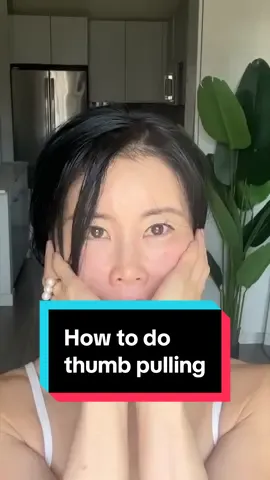 Doing thumb pulling? Don’t push OUT. 👎 Push **UP**. 👆 You don’t need to do it for a long time. Focus on **slow, controlled presses and consistency** instead. Want to learn more? Check out our Facial Chiropractic course in the app. 💜 #ThumbPulling #FacialChiropractic #FacePosture #KokoFaceYoga