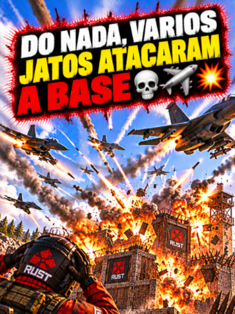 DO NADA, VÁRIOS JATOS ATACARAM A BASE 💀✈️ #Rust #rustgameplay #rustclips #rustgame #gaming