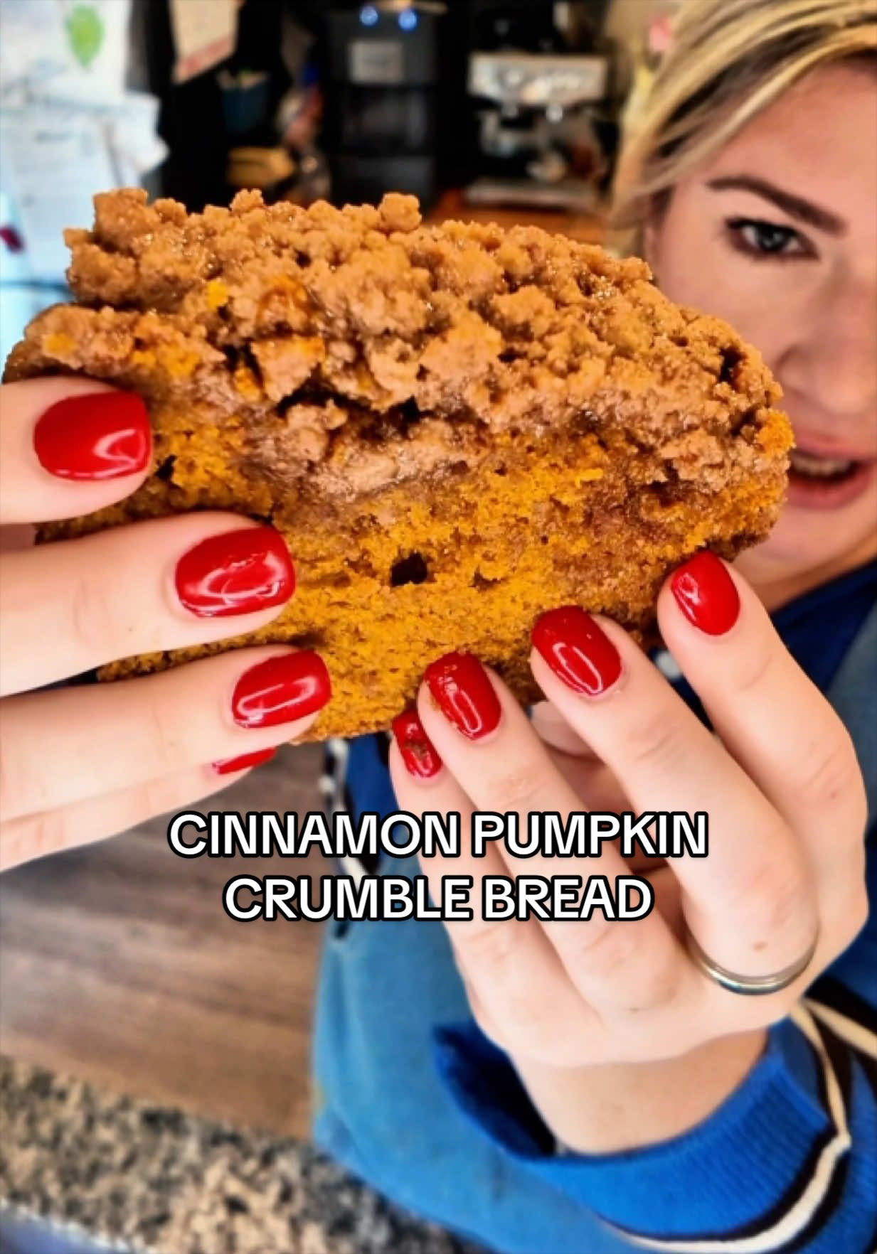 Cinnamon Pumpkin Crumble Bread This might be the ultimate fall pumpkin loaf. 🎃I got this recipe from @the sapor  Ingredients Pumpkin Bread * 2 cups all-purpose flour * ½ cup brown sugar * ½ cup granulated sugar * ¼ cup milk * ½ cup unsalted butter, melted * 12 oz pumpkin puree * 1 tsp baking powder * 1 tsp baking soda * 2 eggs * 1 tsp vanilla extract * 2 tsp cinnamon * 1 tsp pumpkin pie spice * ¼ tsp ground nutmeg * ½ tsp salt Crumble * ½ cup  * ¼ cup granulated sugar * 3 tbsp brown sugar * ¼ cup unsalted butter, melted * ½ tsp cinnamon * ¼ tsp allspice * ¼ tsp ground nutmeg Cinnamon Swirl * ¼ cup granulated sugar * ¼ cup unsalted butter, melted * 1 tsp cinnamon Icing * ⅓ cup  * ½ tsp pumpkin pie spice * ½ tsp cinnamon * 1 tbsp milk      Bake at 325 for about 80-90 minutes  #fallrecipes #falldesserts #baking #bakingrecipe #pumpkinbread 