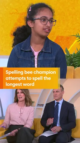Champ for a reason 👑 The word is Pneumonoultramicroscopicsilicovolcanoconiosis which 45 letters long...and she got it right! 11-year-old Aarika Hasha nailed 29 out of 30 words in the Prime Minister's spelling bee in just 1 minute and 4 seconds. It was the competitions biggest year yet with nearly 100,000 students taking part and for the first time ever, all three national champions are girls! ☀️ Catch Sunrise LIVE from 5:30am | Catch up on @7plus #spellingbee #SunriseOn7