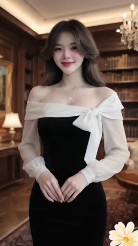 Váy nhung trễ vai buộc nơ phối tay bồng tiểu thư#thoitrang #thoitrangnu #xuhuong #OOTD #vayxinhmoingay 