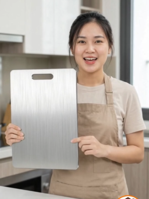 thớt inox 304 kháng khuẩn cao cấp chống mốc không bám mùi hai mặt#giadungnhabep #ti̇ktok #xuhuong #thotinox304