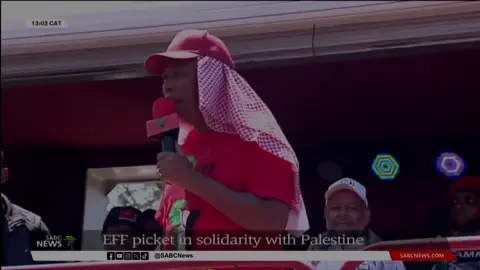 ⚠️ EDUCATIONAL PURPOSES ONLY⚠️ Julius Malema showing solidarity to the Palestinian cause, October 23, 2023.