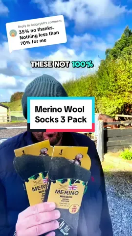 Replying to @fudgey69 Men’s Merino Wool Socks #tiktokmademebuyit #merinowoolsocks #outdoorgear #hikingsocks #countryclothing 