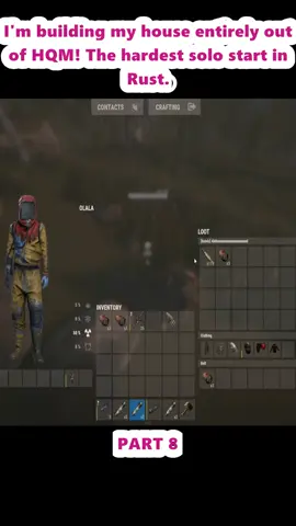 I'm building my house entirely out of HQM! The hardest solo start in Rust. (8)