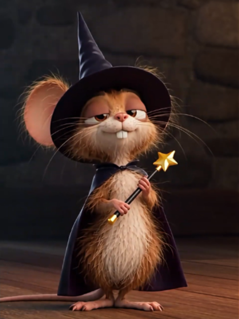 niedliches Mäuschen 🐭🎃 #cuteanimal #halloween #happyhalloween #zauberer #maus