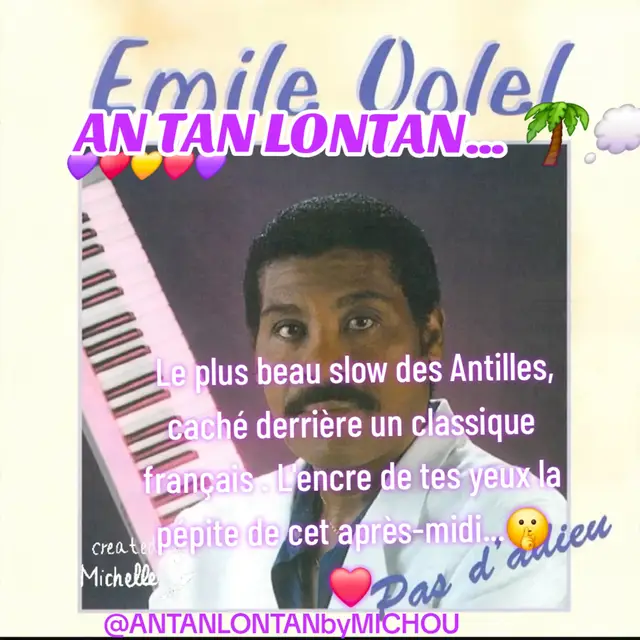 Michou AnTanLontan vous sort un vrai bijou avec Émile Volel et son titre inoubliable L'encre de tes yeux ! Un style unique, un clavier rétro reconnaissable entre mille et des souvenirs plein la tête pour profiter tranquillement de la fin de week-end. Tapote 2 fois sur l'écran si ce son te transporte directement dans le passé !Et mets un cœur ❤️👇✨#michouantanlontan #antanlontan #souvenirs #nostalgie #pourtoi 