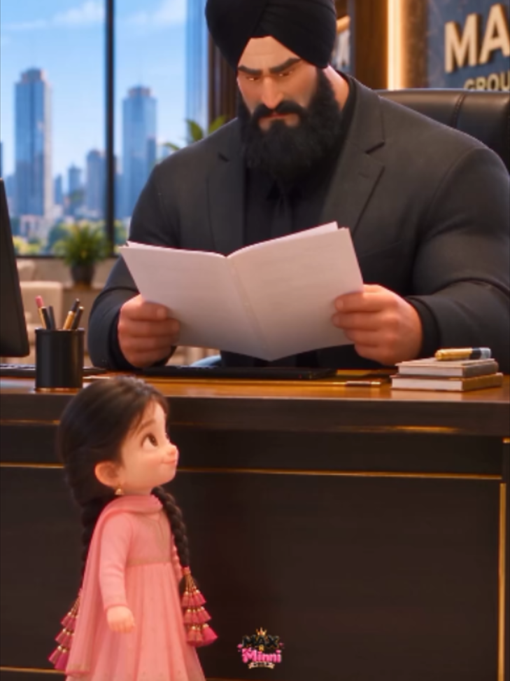 Papa hired the world’s tiniest office monitor! 🎀💼 Nobody is safe at work anymore! 👀 #MaxAndMinniWorld #FunnyReels #father #comedyreels #OfficeComedy