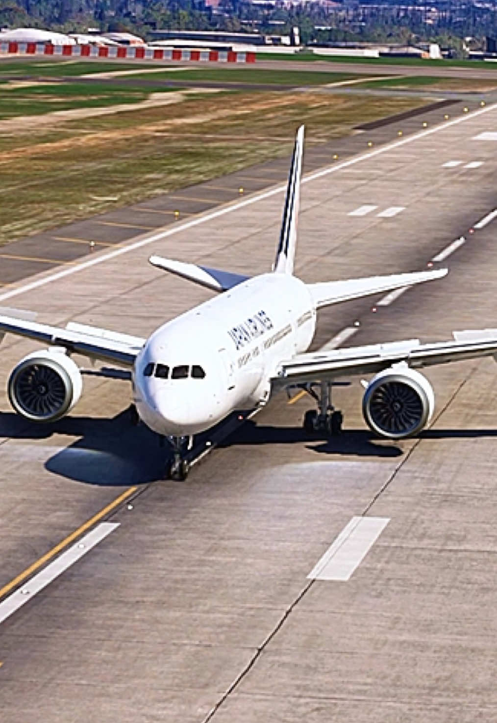 Boeing 787 beautiful landing 😍✈️ From Microsoft Flight Simulator  #flightsimulator #msfs #flightsim #boeing787 #aviationlovers 