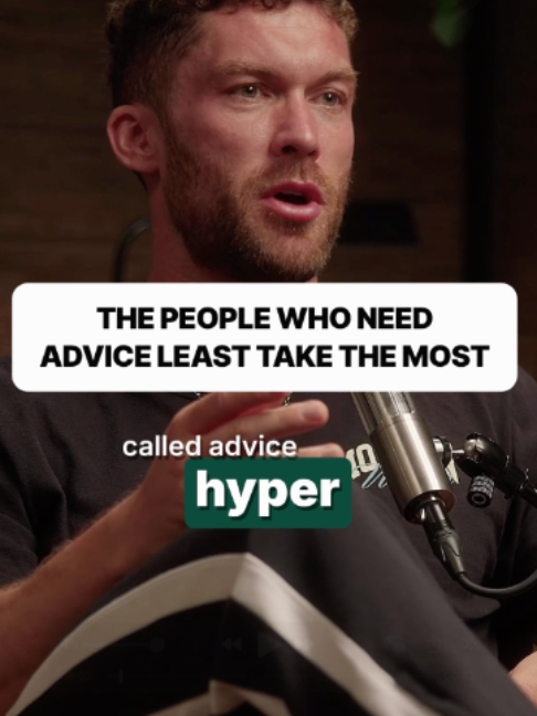 The people who need advice the most are often the least affected by it. In this conversation, Chris Williamson introduces an idea he calls 