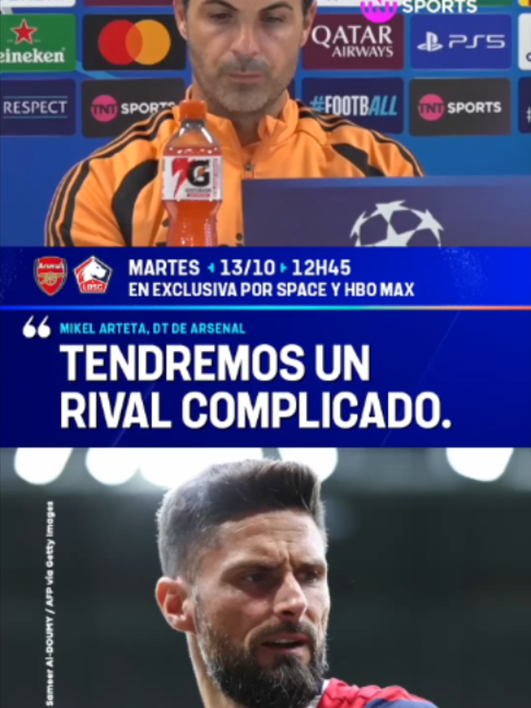 Mikel #Arteta sabe que Lille no será un rival sencillo en la #BenditaChampions. 🧠❌ #TNTSportsEnHBOMax #TikTokDeportes #ChampionsLeague