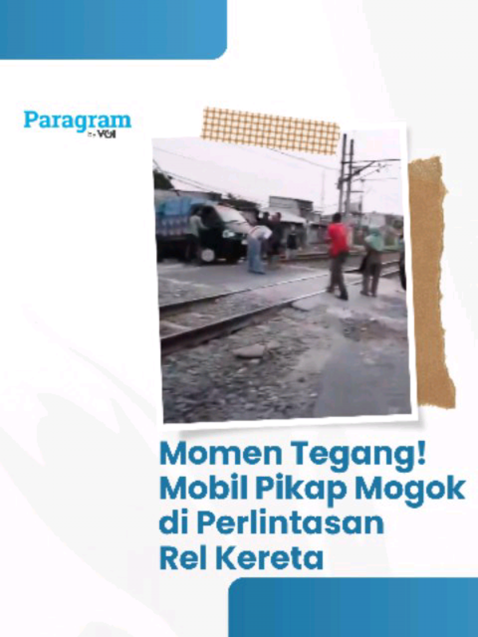 Momen tegang!!! Mobil pickup mogok di perlintasan rel kereta api  #viral #video #keretaapi 