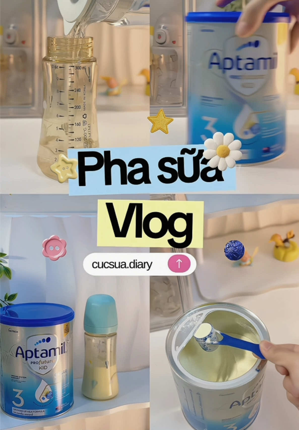 Lại là pha sữa cho bé nè #cucsuadiary #aptamil #meapta #phasuachobe #xuhuong 