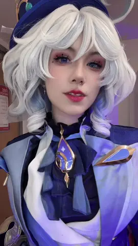 the grand return of furina!! so glad i could finally cosplay her again, and just in time for her birthday too! it pained my soul to be 5000 miles away from this cos for so long... but she's returned at last! and with a beautiful wig stolen from @𝐁 𝐄 𝐂 𝐊 🍀 literally the most perfect furina wig ever 🩵 lenses from @lenspoison !! #furinacosplay #GenshinImpact #genshinimpactcosplay #furina #genshincosplay hoyocreator furinagenshinimpact