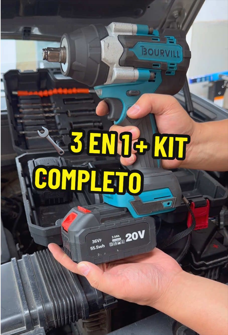 Deja de usar esas llaves de impacto de juguete; esta bestia está en otro nivel 🚀 La llave de impacto 3 en 1 que está reemplazando a múltiples herramientas en el garaje 🚗#AutoTools#ImpactWrench#DealsforYouDays#DIYAuto#tiktokshopstockup