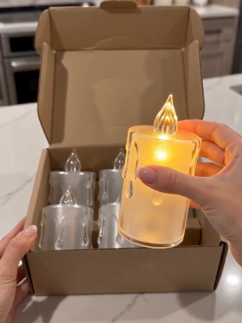 Velas LED Pack de 12/24 Velas electrónicas decorativas de Luz Cálida Sin Humo con Pilas Incluidas Para Ocasiones Especiales Halloween Navidad Cumpleaños.#tiktokshop #foryou #fyp