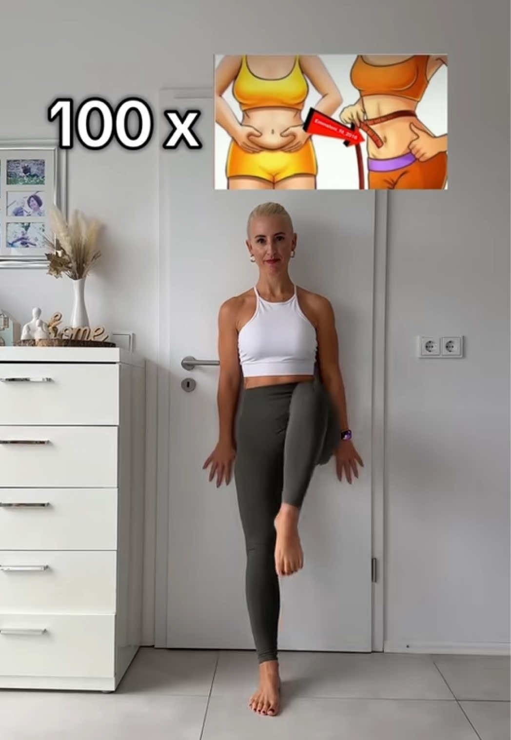 One door. Four exercises. 100 reps. 🔥🚪 Who knew something so simple could turn into an effective lower-body and core workout? No fancy equipment, just a door for support and your own bodyweight! 💪 Work your legs, glutes and core at your own pace. Focus on control, good form and consistency. Small steps can lead to real progress! ✨ Would you try this version? 👇❤️ 🇩🇪 Eine Tür. Vier Übungen. 100 Wiederholungen. 🔥🚪 Wer hätte gedacht, dass etwas so Einfaches zu einem effektiven Workout für Beine, Po und Bauch werden kann? Keine besonderen Geräte, nur eine Tür als Unterstützung und dein eigenes Körpergewicht! 💪 Trainiere in deinem Tempo, achte auf kontrollierte Bewegungen und eine saubere Ausführung. Kleine Schritte können langfristig viel bewirken! ✨ Würdest du diese Variante ausprobieren? 👇❤️ Door Supported Workout • 100 Rep Challenge • Lower Body Workout • Glutes & Core • Bodyweight Training • Home Workout • Low Impact Fitness • Bauch Beine Po • Training zu Hause • Fitness ab 40 #homeworkout #100repchallenge #lowimpactworkout #coreworkout #fitnessover40  
