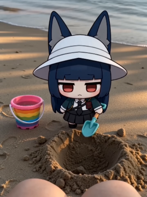 Beach day with miyabi... #zenlesszonezero #zzz #miyabi #fyp