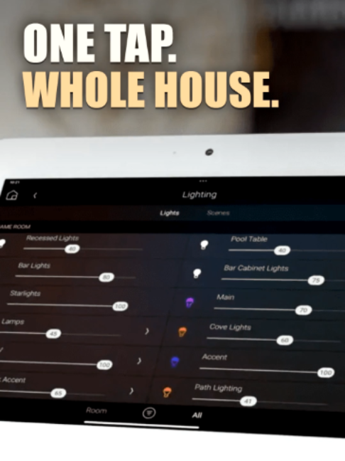 One tap: color, warm white, path lights. All from your phone. Houston permanent lighting by ETG. #smarthome #houstontx #permanentlights #outdoorlighting