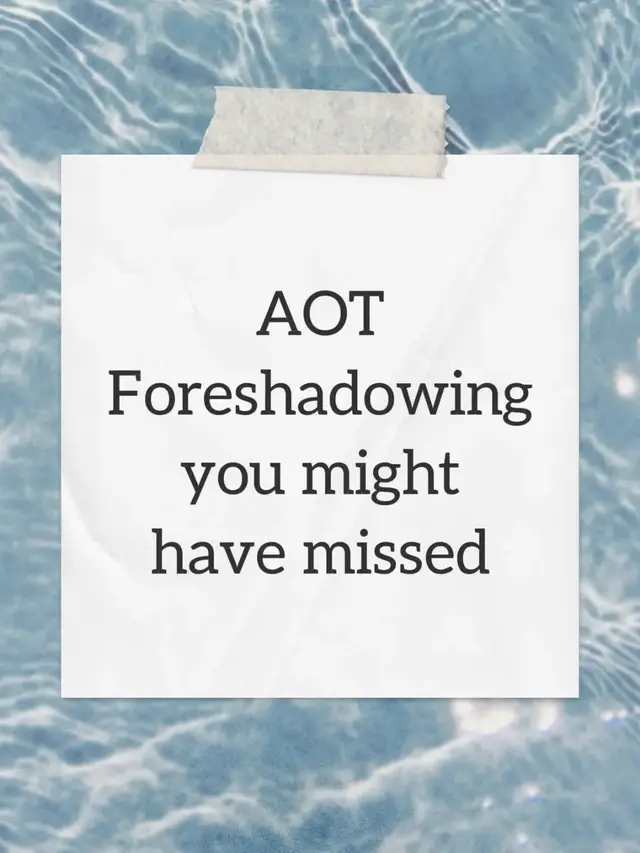 AOT Foreshadowing you might have missed #snk #shingekinokyojin #aot #AttackOnTitan #foreshadowing 