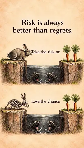 Risk is always better than regrets. 🖤 Take the chance, because life is too short to live with “what ifs.” 🦋💫 #RiskOverRegret #TakeTheRisk #LifeQuotes #Motivation #Mindset     