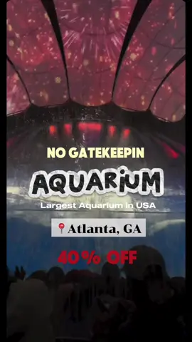 NO GATEKEEPING  You can save 40% on Georgia Aquarium tickets through TikTok Go 🐠🦈🐬 If you’re planning a trip to Atlanta, this is your sign to book your tickets for less! 🫧✨ 🎟️ Tap the link below to book your tickets and save 💸 #GeorgiaAquarium #AtlantaThingsToDo #TikTokGo #TravelDeals #AtlantaTravel 