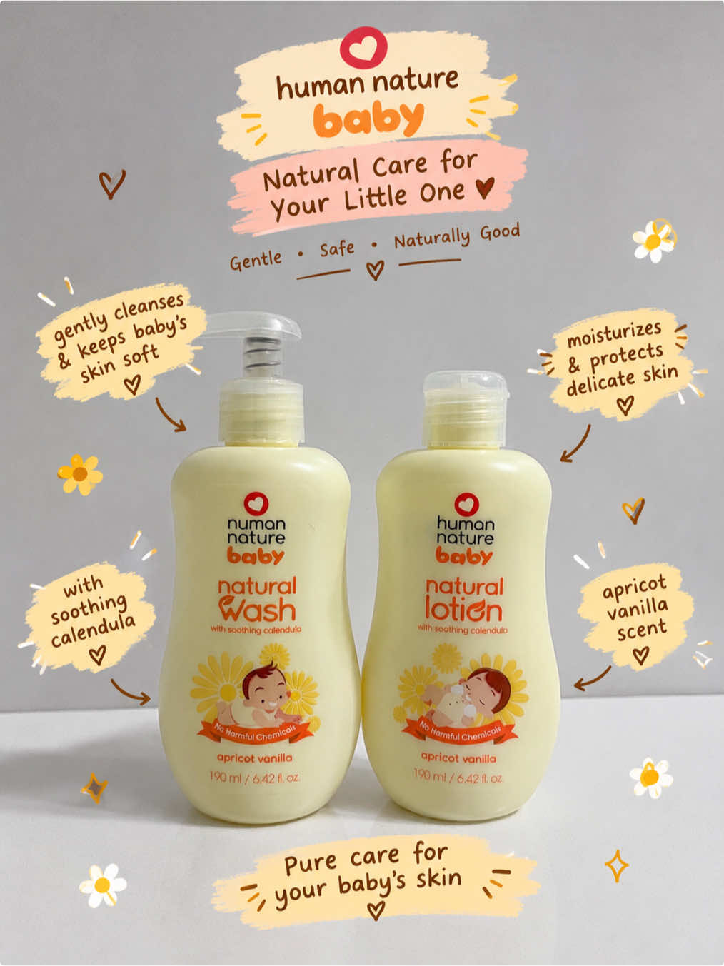 a cute duo for your little one’s everyday bath and moisturizing routine! 🌼✨ #HumanNatureBaby #BabyWash #BabyLotion #BabyEssentialsPH #MommyFindsPH 