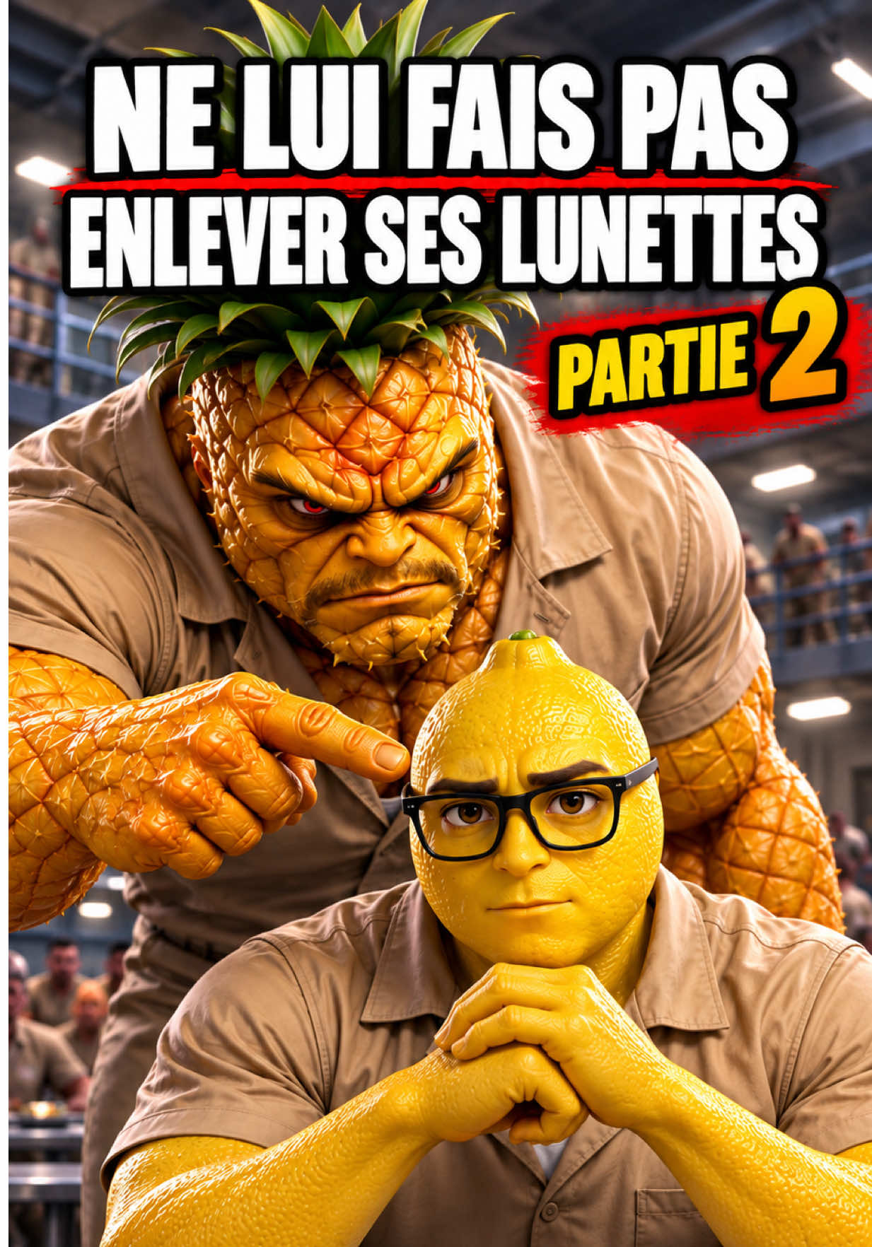 Partie 2 - Le caïd de la prison s'en prend au nouveau… Partie 3 bientôt 🔥 Abonne-toi pour pas la rater ! #fruitstory #brainrot #histoiredefruit #tiktokfrance🇨🇵 #story 