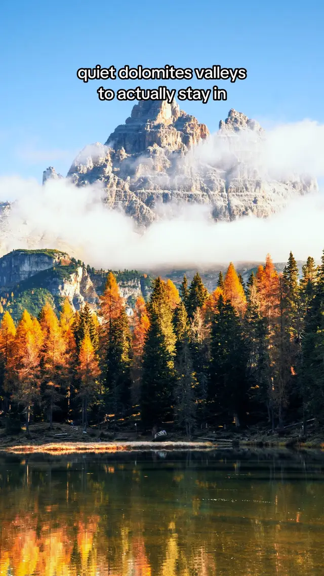 which valley are you waking up in? 🏔️ #dolomites  #italy  #traveltips  #europetravel  #hiddengems