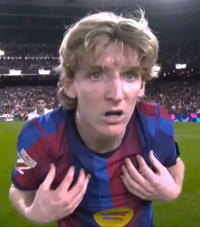 pemain barca dari kamera wasit😹😭 #fcbarcelona #laliga #lamineyamal #anthonygordon #pedri 