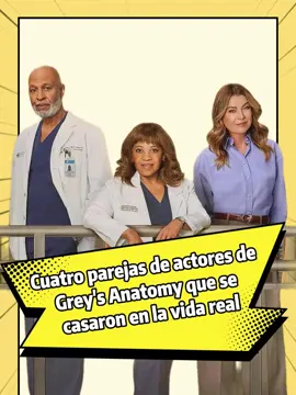 Cuatro parejas de actores de *Grey's Anatomy* que se casaron en la vida real！#tiktokscaryhorrorcontest#greysanatomy#camillaluddington#kevinmckidd#kellymccreary