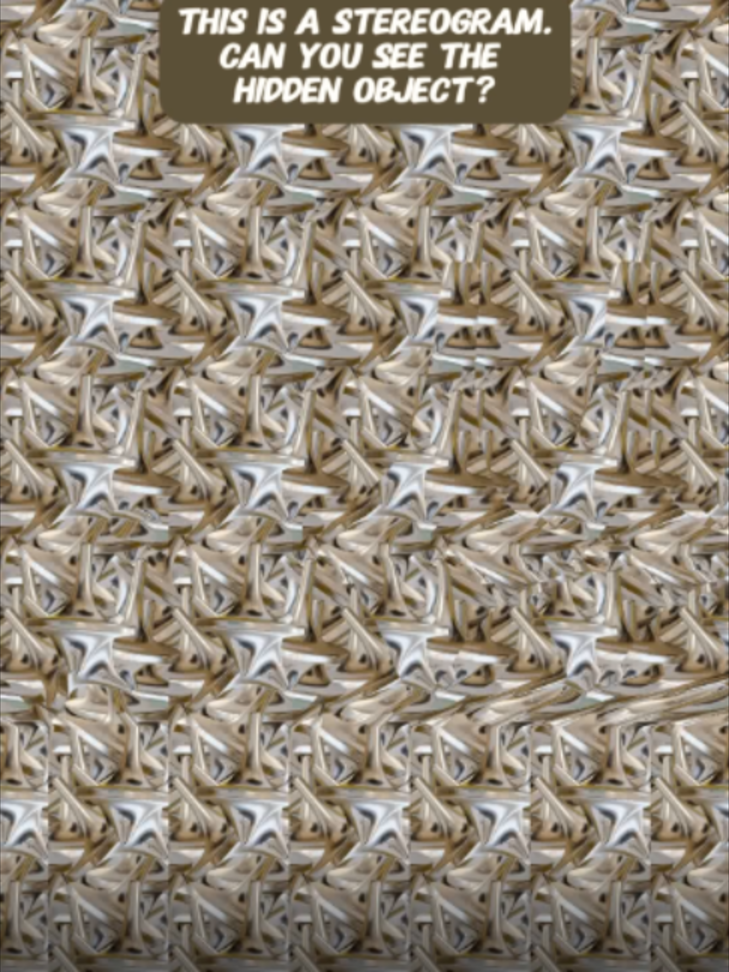 Can you see the hidden object in this stereogram? Have you seen the movie? #stereogram #challenge #hidden #inception