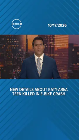 We are learning new details about a Katy-area teen who was killed in an electric bicycle crash on Oct. 10.