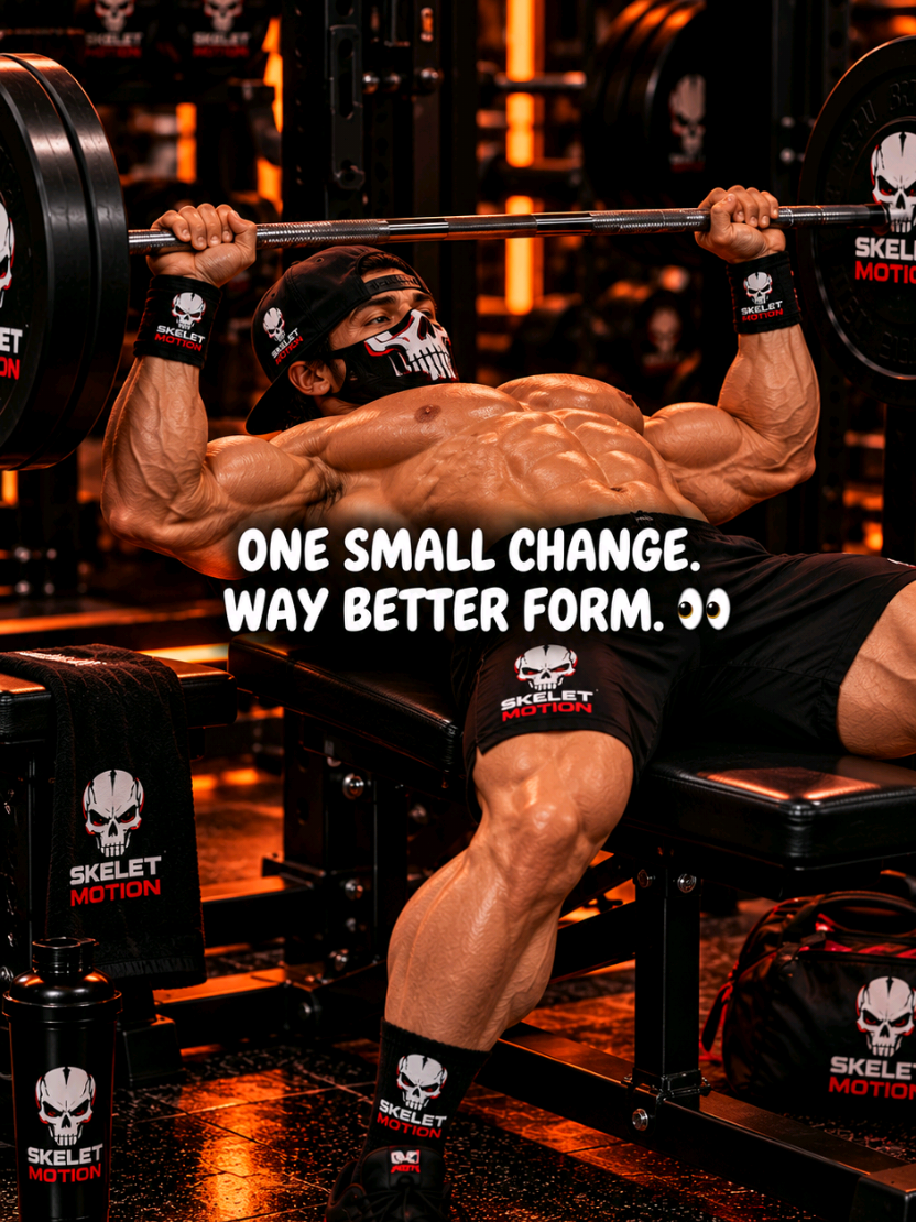 ❌ Wrong grip = potential injury risk! ✅ Standard grip = chest focus. 💪 Close grip = more triceps emphasis. Your grip matters. Use proper technique, control the bar, and protect your shoulders. 🔥 Save this for your next push day! 📲 SkeletMotion — Build a Stronger You. Join the waitlist for early access + a special launch offer. Link in bio! #benchpress  #chestworkout  #tricepsworkout  #gymtips 