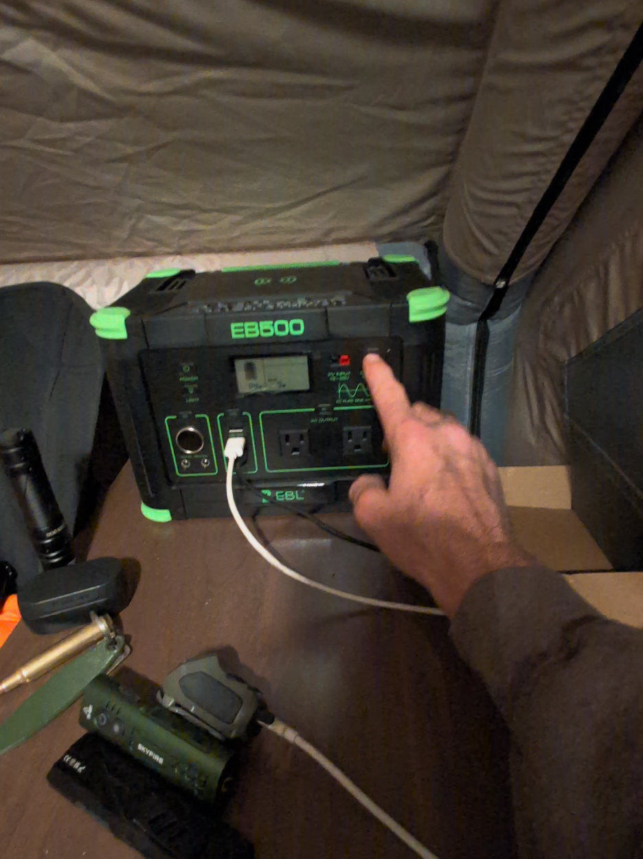 Power station for off grid camping or emergency power outages at home. #powerstation #powerbank #batterybackup #campinglife #poweroutage 
