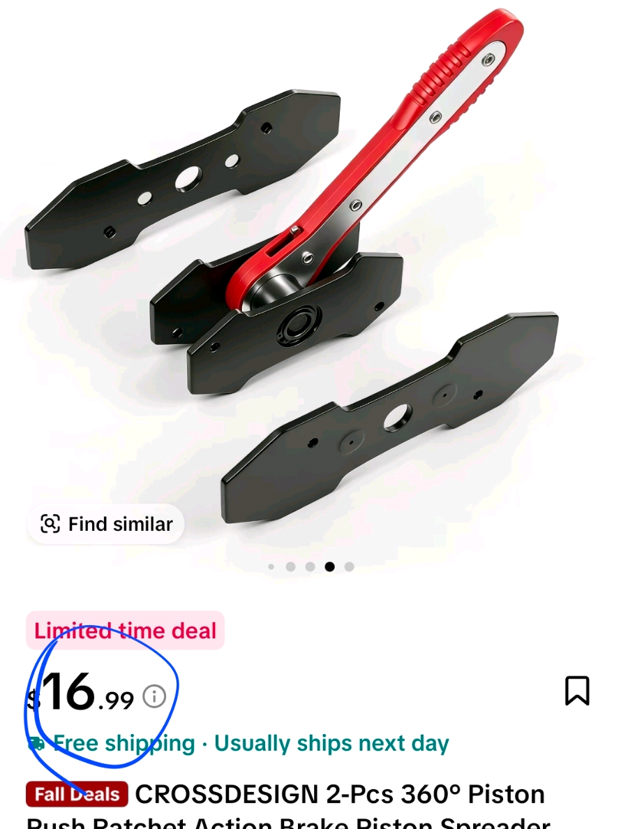 Fall beals CROSSDESIGN 2-Pcs 3600 Piston Push Ratchet Action Brake Piston Spreader Wrench Brake Tools - Steel Plates, 1-Pcs Press Tool, Magnetic Plate Hold, Easy to Remove, Universal Fit for Large Trucks, Red Blue #pistons #car #tiktokshopfalldealsforyou #debloke02 #break @CROSSDESIGN Motor @😎🦊IFYOUKNOWYOUKNOW🦊😎 @Debloke FBI backup 