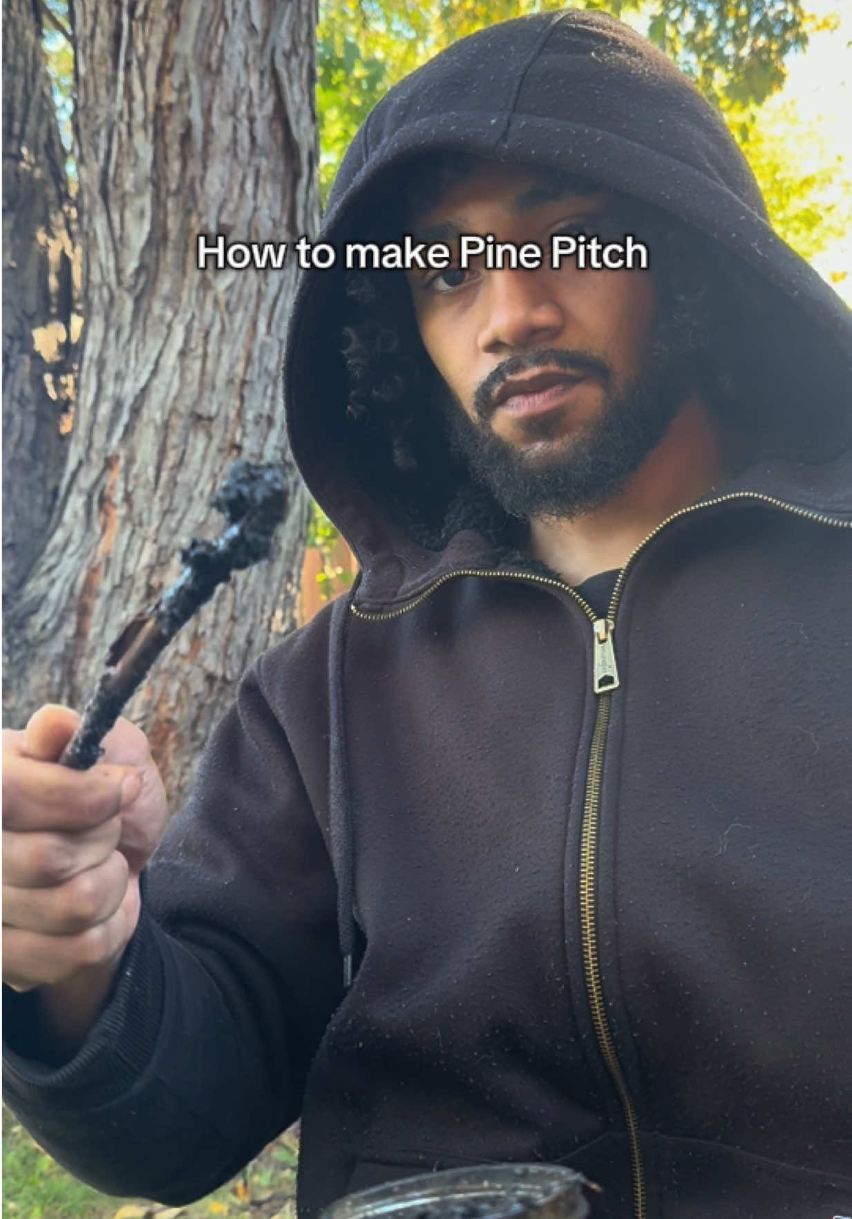 How to make pine pitch  #zombie #apocalypse #fyp #howto #DIY