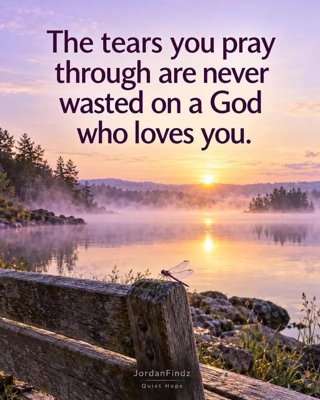Some Sundays, the prayer comes easily. Others, all we have are tears. You can bring those to Him, too. 💜 Lord, be close to everyone carrying an ache today. Help us feel Your love when we can’t find the words. Amen. #JordanFindz #QuietHope #Psalm3418