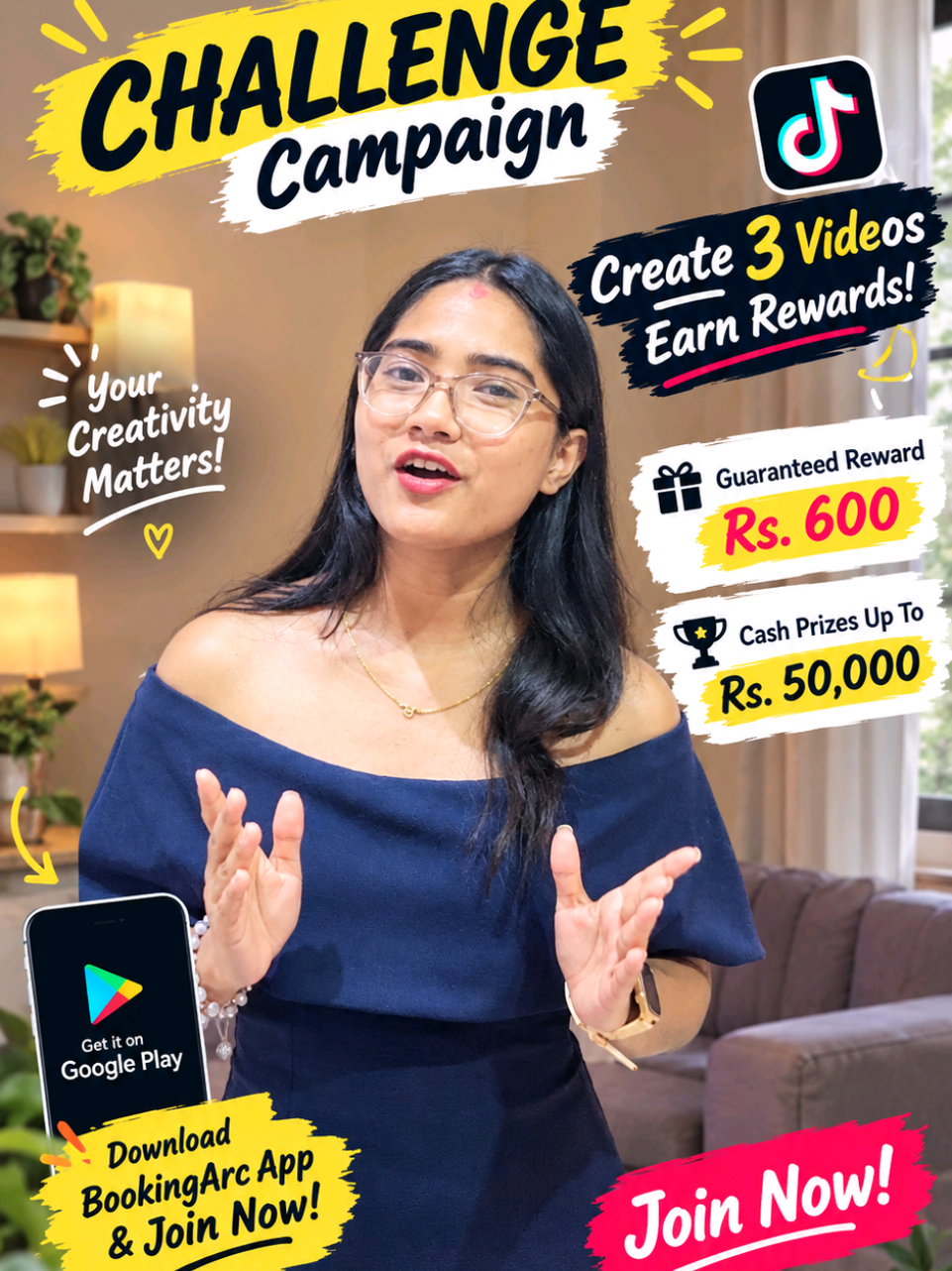 Your creativity could open new opportunities! 👀✨ Join the @English Hub Challenge on @BookingArc and explore the opportunity to earn rewards! 🎬🏆 Check the campaign rules and participate today! #learnandearnwithkripa  #bookingarc  #englishhub  #creatoropportunity #contentcreation 