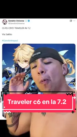 El viajero cryo c6 en la 7.2 🔥 #GenshinImpact #snezhnaya #viajerocryo #leak 